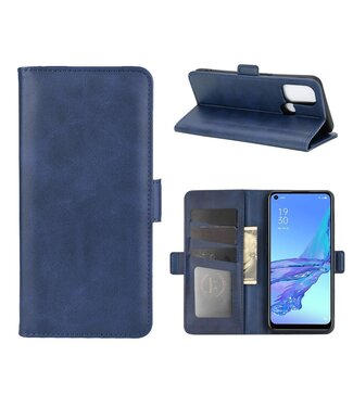 Blauw Bookcase Hoesje Oppo A53 / A53s