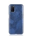 Blauw Litchee Faux Lederen Hoesje voor de Oppo A52 / A72 / A92