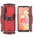 Rood Ring Houder Hybrid Hoesje voor de Oppo Reno3 / A91