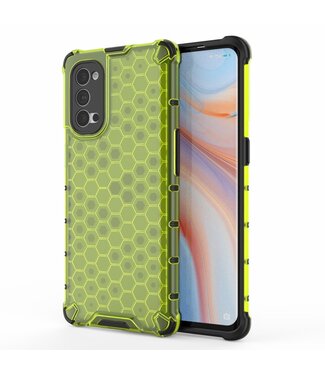 Groen Honingraat Hybrid Hoesje Oppo Reno4 Pro 5G