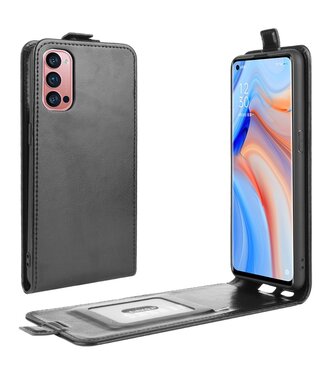 Zwart Flipcase Hoesje Oppo Reno4 Pro 5G