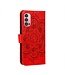 Rood Bookcase Hoesje voor de Oppo Reno4 Pro 5G