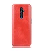 Rood Litchee Faux Lederen Hoesje voor de Oppo Reno2 Z