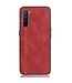 Rood Faux Lederen Hybrid Hoesje voor de Oppo Find X2 Lite