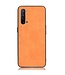 Oranje Faux Lederen Hybrid Hoesje voor de Oppo Find X2 Lite