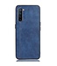 Blauw Faux Lederen Hybrid Hoesje voor de Oppo Find X2 Lite