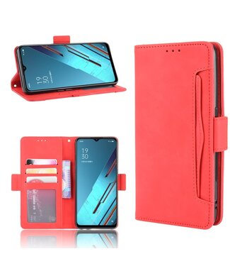 Rood Pasjeshouder Bookcase Hoesje Oppo Find X2 Lite