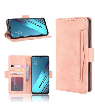 Roze Pasjeshouder Bookcase Hoesje Oppo Find X2 Lite