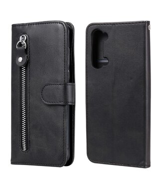 Zwart Wallet Bookcase Hoesje Oppo Find X2 Lite