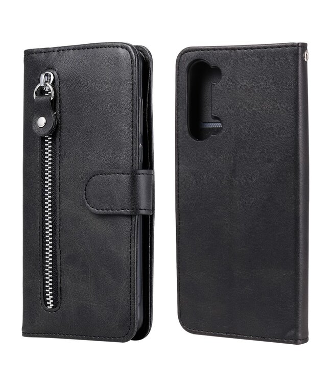 Zwart Wallet Bookcase Hoesje voor de Oppo Find X2 Lite