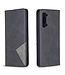 Zwart Geometrisch Patroon Bookcase Hoesje voor de Oppo Find X2 Lite