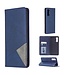 Blauw Geometrisch Patroon Bookcase Hoesje voor de Oppo Find X2 Lite