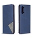 Blauw Geometrisch Patroon Bookcase Hoesje voor de Oppo Find X2 Lite