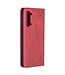 Rood Geometrisch Patroon Bookcase Hoesje voor de Oppo Find X2 Lite