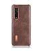 Bruin Litchee Hardcase Hoesje voor de Oppo Find X2 Pro