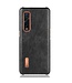 Zwart Litchee Faux Lederen Hoesje voor de Oppo Find X2 Pro