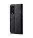 Zwart Stoffen Bookcase Hoesje voor de Oppo Find X2 Pro