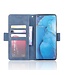 Blauw Pasjeshouder Bookcase Hoesje voor de Oppo Reno3 Pro / Find X2 Neo