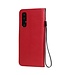 Rood Bandje Bookcase Hoesje voor de Oppo Reno3 Pro / Find X2 Neo