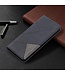 Zwart Geometrisch Patroon Bookcase Hoesje voor de Oppo Reno3 Pro / Find X2 Neo