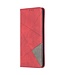 Rood Geometrisch Patroon Bookcase Hoesje voor de Oppo Reno3 Pro / Find X2 Neo
