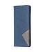 Blauw Geometrisch Patroon Bookcase Hoesje voor de Oppo Reno3 Pro / Find X2 Neo