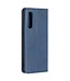 Blauw Geometrisch Patroon Bookcase Hoesje voor de Oppo Reno3 Pro / Find X2 Neo