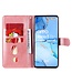 Rosegoud Portemonnee Bookcase Hoesje voor de Oppo Reno3 Pro / Find X2 Neo