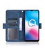 Blauw Pasjeshouder Bookcase Hoesje voor de Alcatel 3X (2020)
