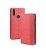 Rood Retro Bookcase Hoesje voor de Alcatel 3X (2019)