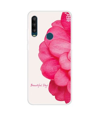 Roze Bloem TPU Hoesje Alcatel 1SE (2020)