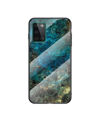 Blauw / Groen Marmer Design Hybrid Hoesje OnePlus 8T