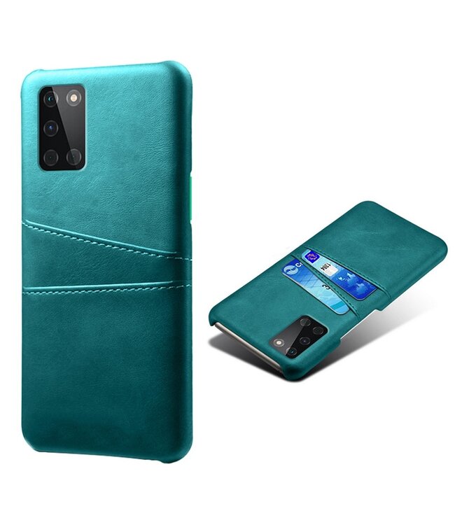 Ksq KSQ Turquoise Pasjeshouder Faux Lederen Hoesje voor de OnePlus 8T