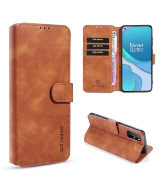 Bruin Portemonnee Bookcase Hoesje OnePlus 8T