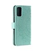 Turquoise Bloem Bookcase Hoesje voor de OnePlus 8T