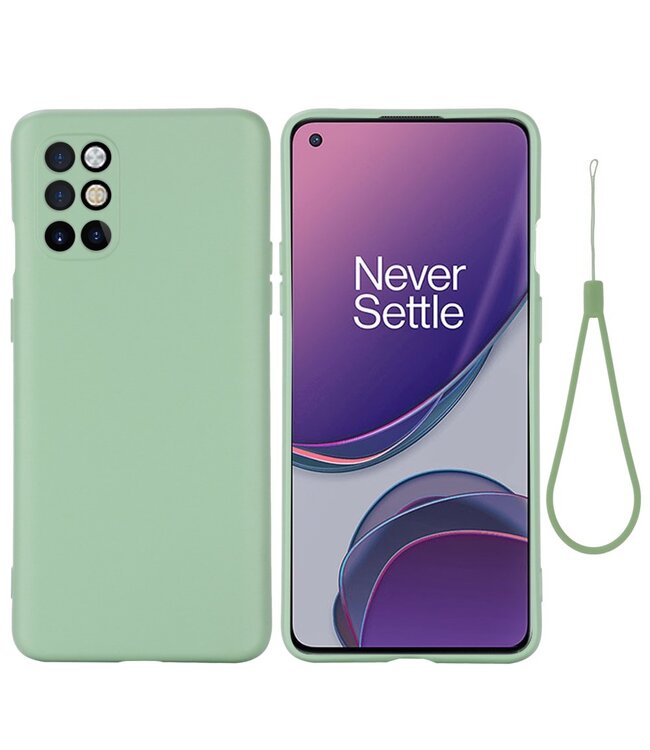 Mintgroen Bandje Siliconen Hoesje voor de OnePlus 8T