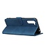 Khazneh Khazneh Blauw Wallet Stand Bookcase Hoesje voor de OnePlus Nord