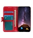 Rood Bookcase Hoesje voor de OnePlus Nord