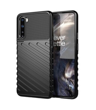 Zwart Strepen TPU Hoesje OnePlus Nord