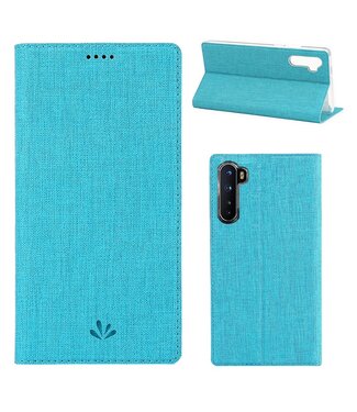 Vili DMX Turquoise Cross Textuur Bookcase Hoesje OnePlus Nord