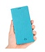 Vili DMX Vili DMX Turquoise Cross Textuur Bookcase Hoesje voor de OnePlus Nord