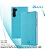 Vili DMX Vili DMX Turquoise Cross Textuur Bookcase Hoesje voor de OnePlus Nord