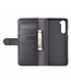 Zwart Split Lederen Bookcase Hoesje voor de OnePlus Nord