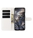 Wit Litchee Bookcase Hoesje voor de OnePlus Nord