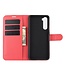 Rood Litchee Bookcase Hoesje voor de OnePlus Nord