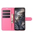Roze Litchee Bookcase Hoesje voor de OnePlus Nord