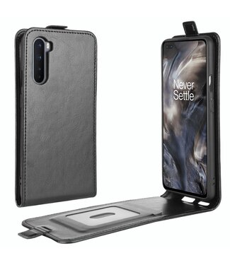 Zwart Flipcase Hoesje OnePlus Nord