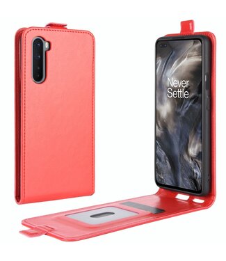 Rood Flipcase Hoesje OnePlus Nord