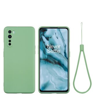 Mintgroen Bandje Siliconen Hoesje OnePlus Nord