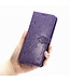 Paars Mandala Bloem Bookcase Hoesje voor de OnePlus Nord